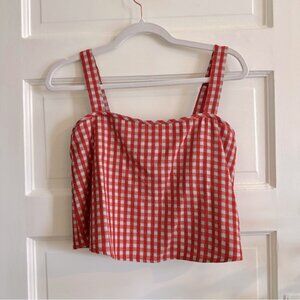 NWT ALI GOLDEN Red Gingham Top, XS